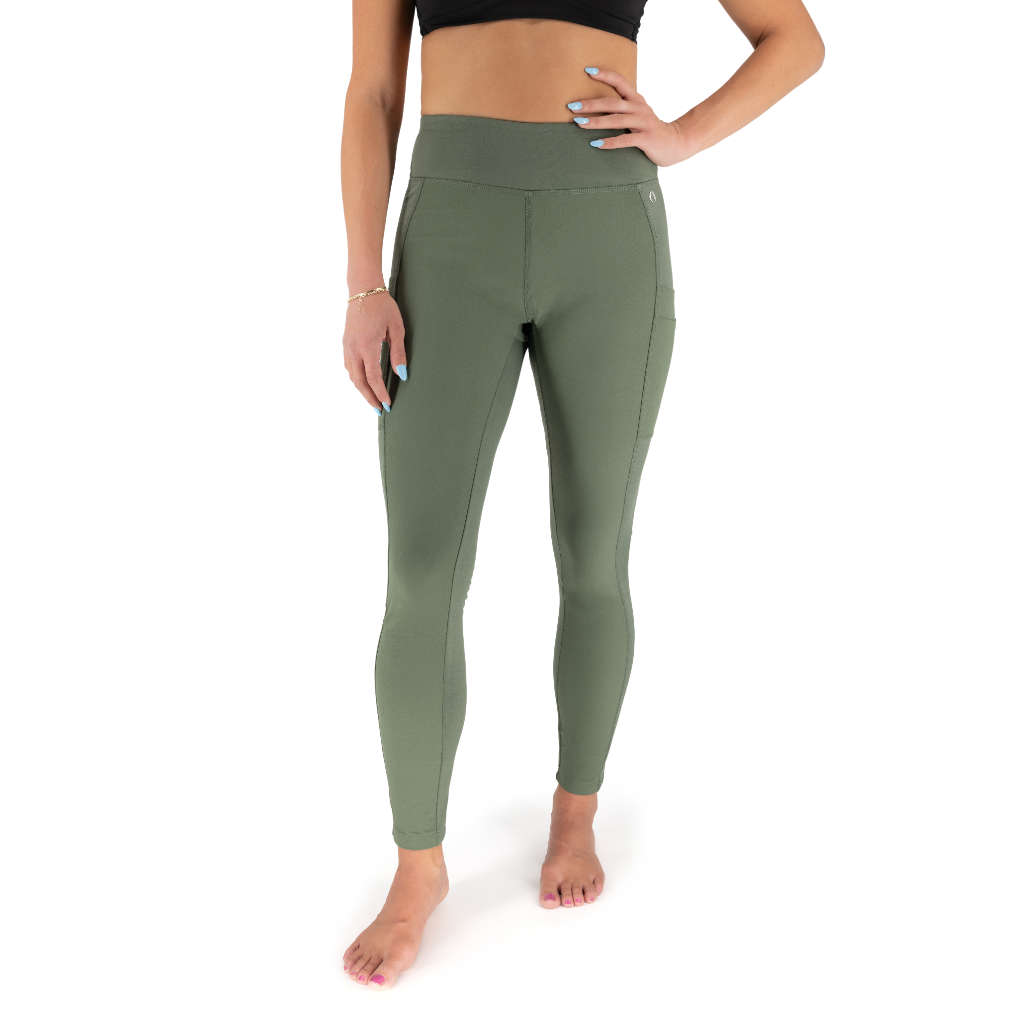 The American Outdoorsman Womens High-Rise Ultrawarm Hybrid Leggings -  Ultra-Flexible Heavy Knit (Tap Shoe, Small) at  Women's Clothing store
