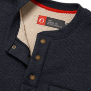 Sherpa Lined Waffle Henley Shirt - The American Outdoorsman