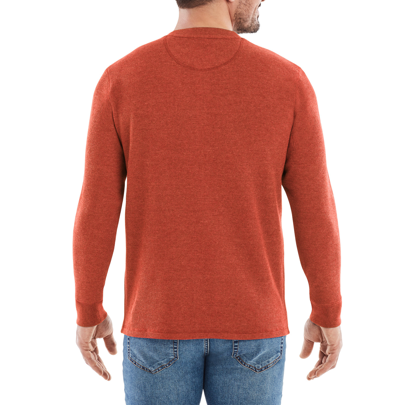 The American Outdoorsman Long-Sleeve Waffle Knit Thermal Henley Shirts with Pocket for Men