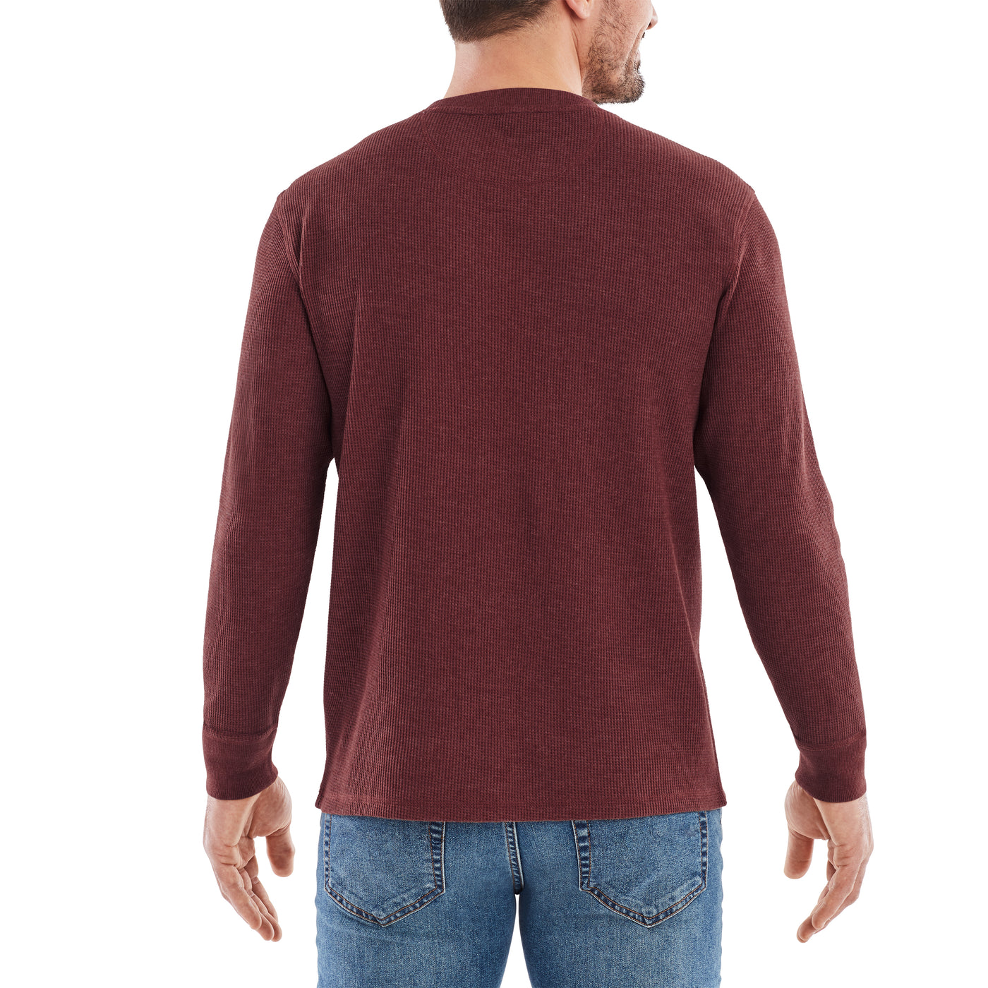 Lucky Brand Burgundy Lace Waffle Knit Thermal Shirt XL Split Back Long  Sleeve