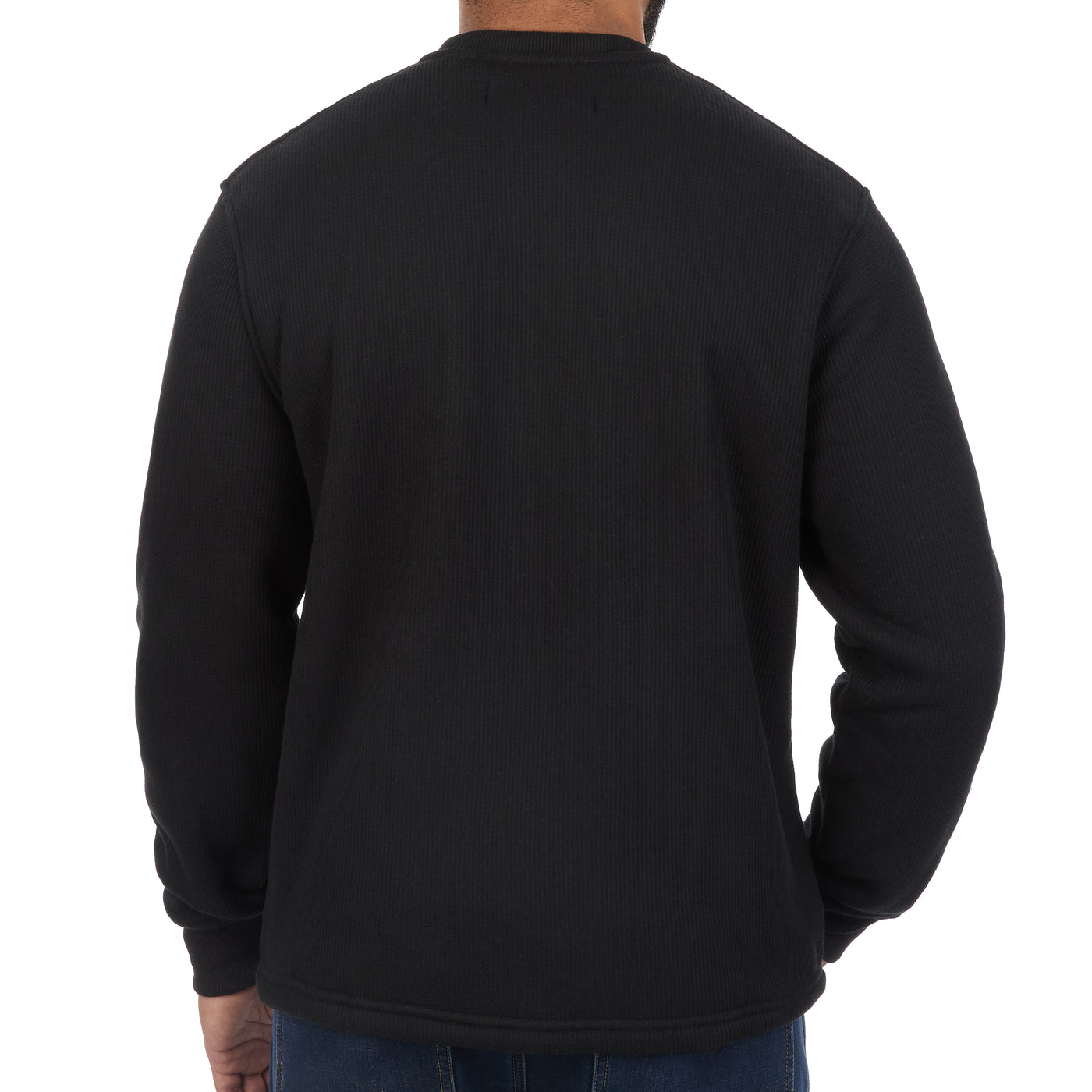 Sherpa Lined Waffle Henley Shirt