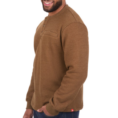 Sherpa Lined Waffle Henley Shirt