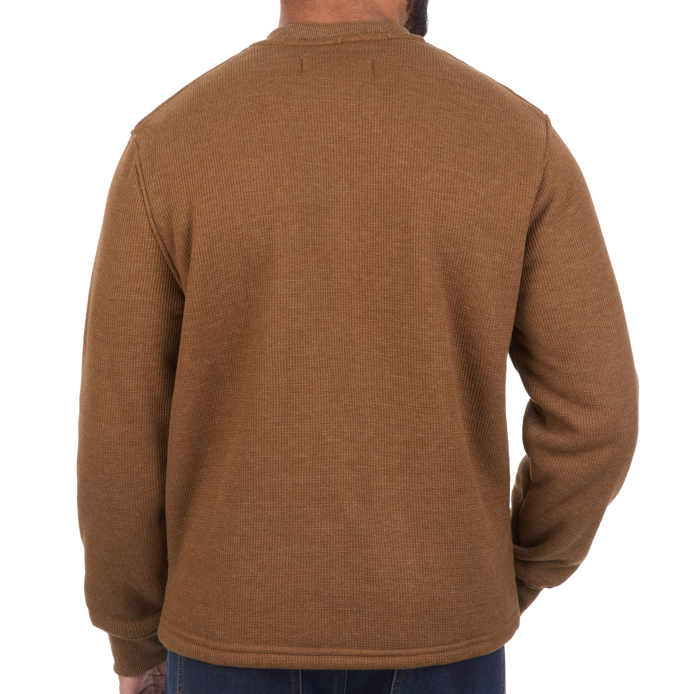 Sherpa Lined Waffle Henley Shirt