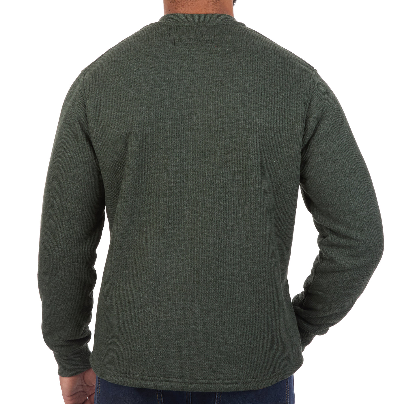 Sherpa Lined Waffle Henley Shirt