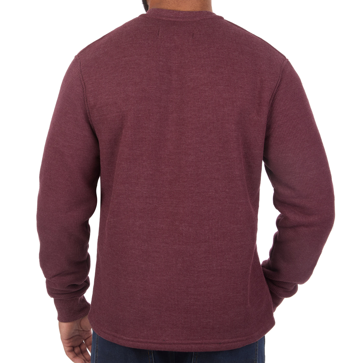 Sherpa Lined Waffle Henley Shirt