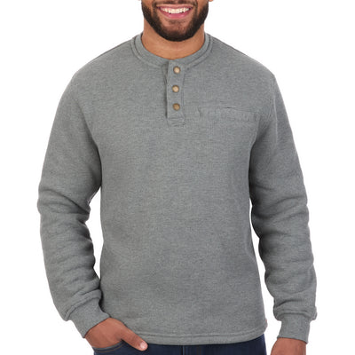 Sherpa Lined Waffle Henley Shirt