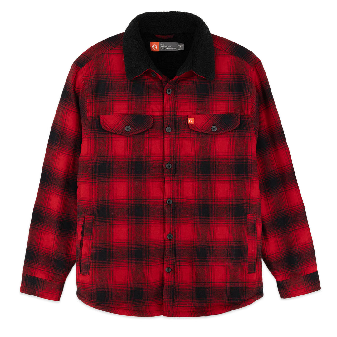 Flannel jacket with sherpa collar hotsell