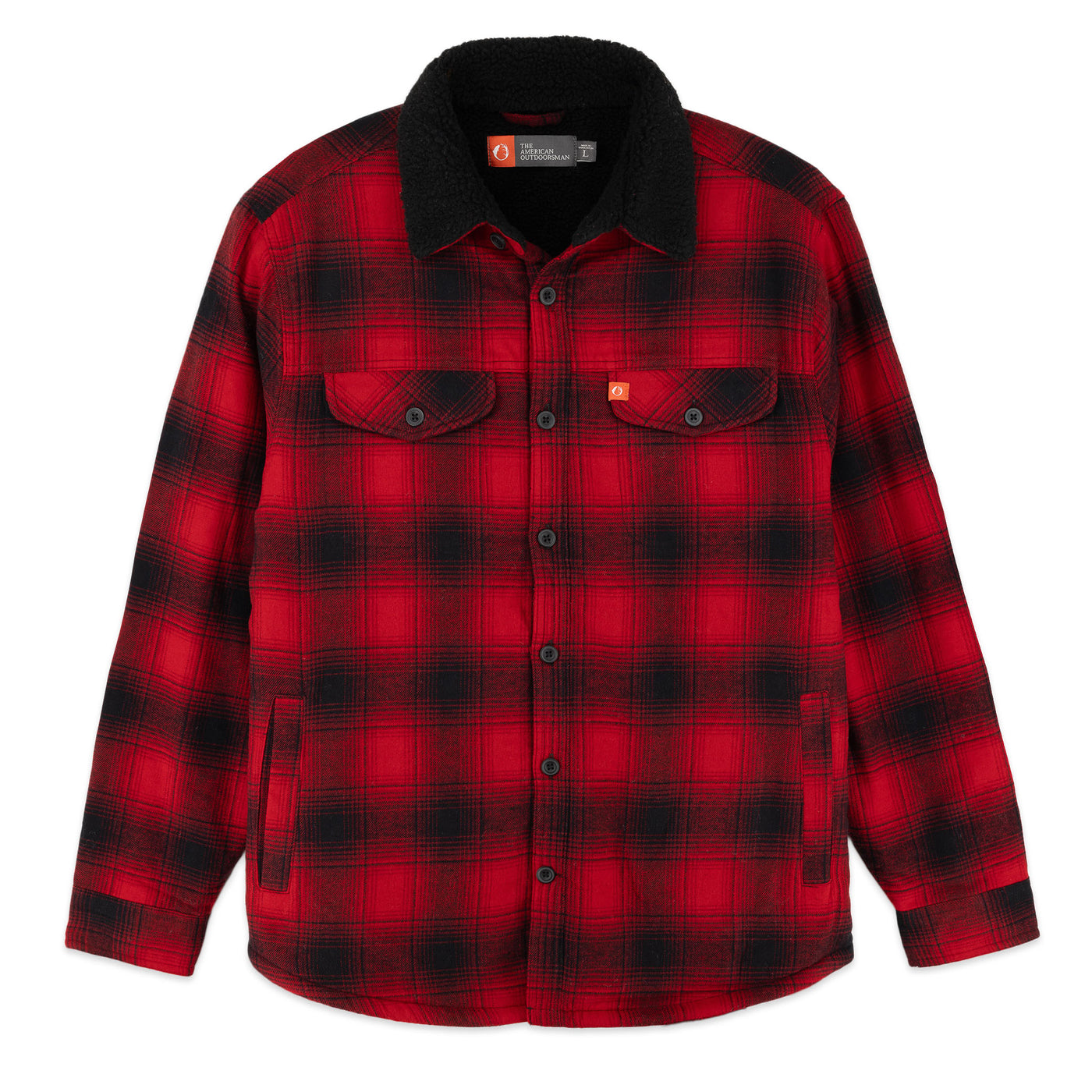 Flannel Shirt Jacket with Sherpa Fleece Lining & Collar – The American  Outdoorsman
