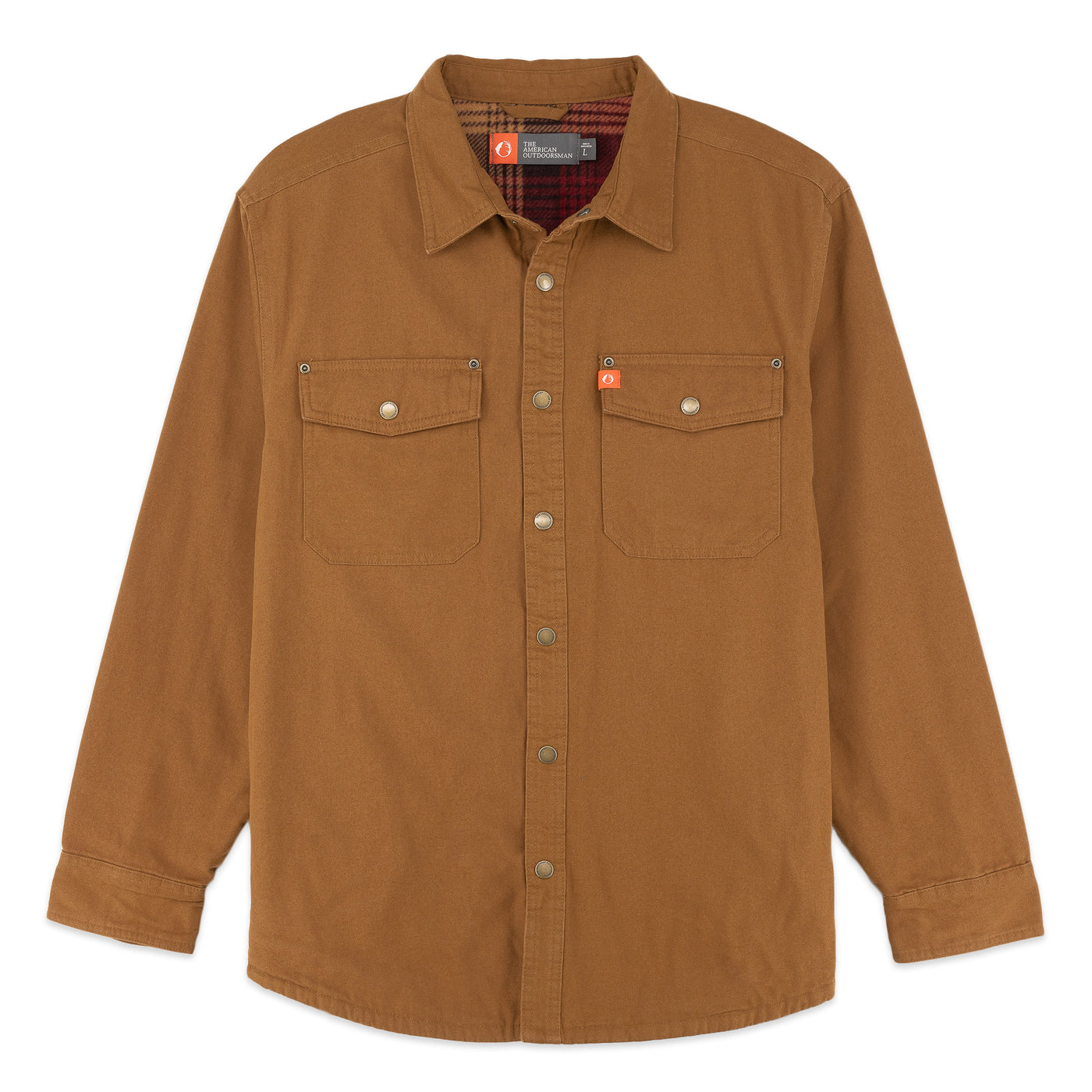 The American Outdoorsman Flannel Shirt Jacket with Sherpa Fleece Lining &  Faux Sheepskin Collar - Winter Flannel Jacket