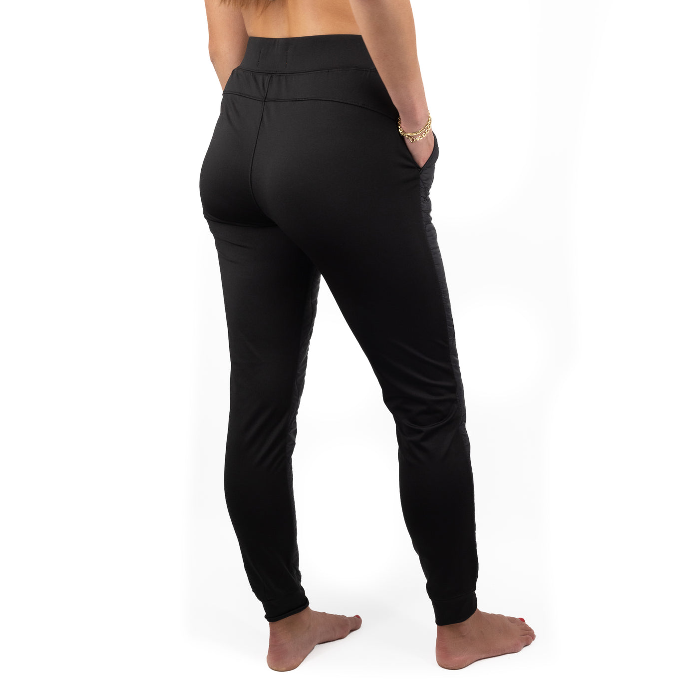 Women's High Rise Quilted Front Joggers