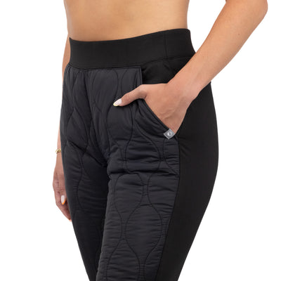 Women's High Rise Quilted Front Joggers