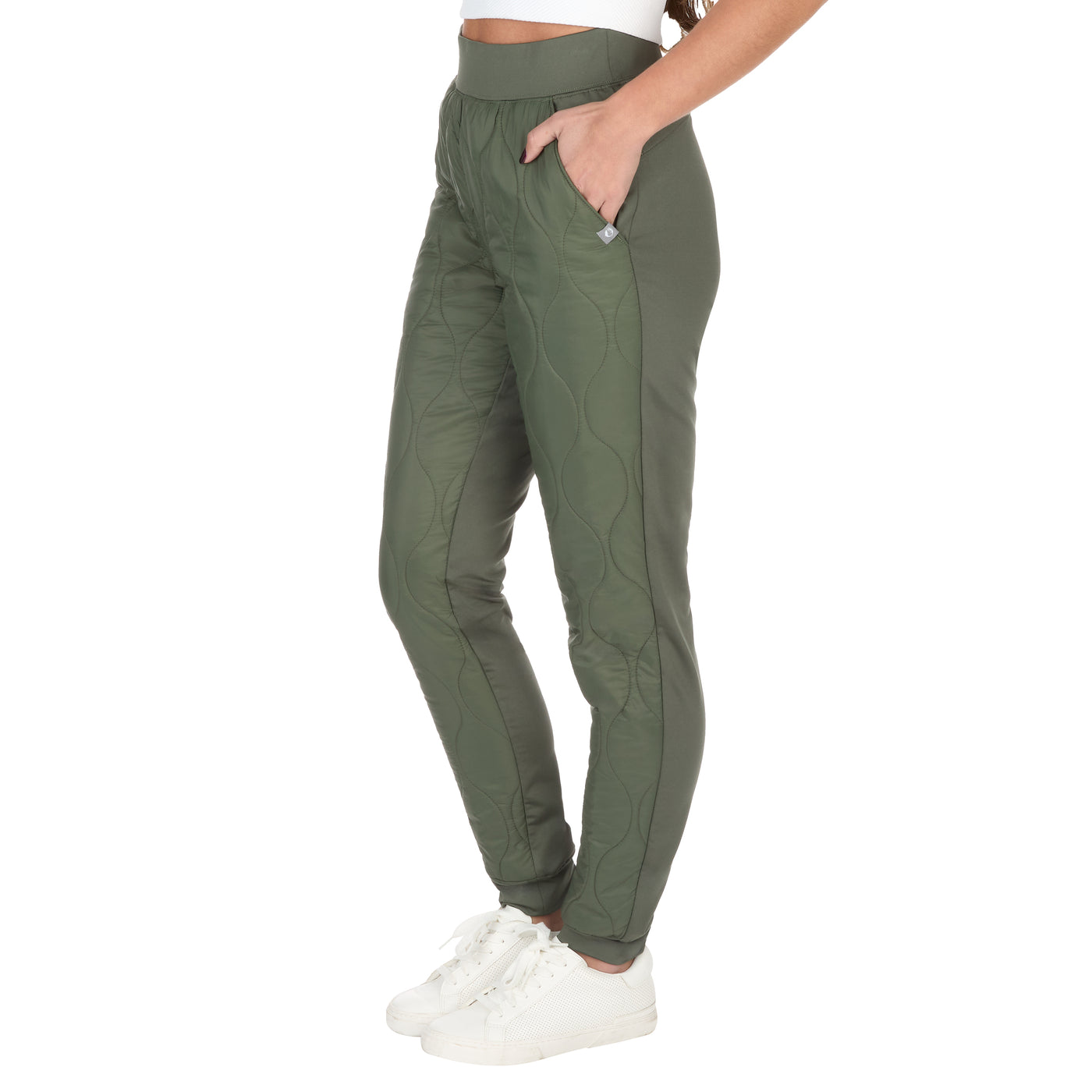 Women's High Rise Quilted Front Joggers