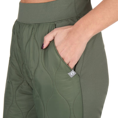 Women's High Rise Quilted Front Joggers