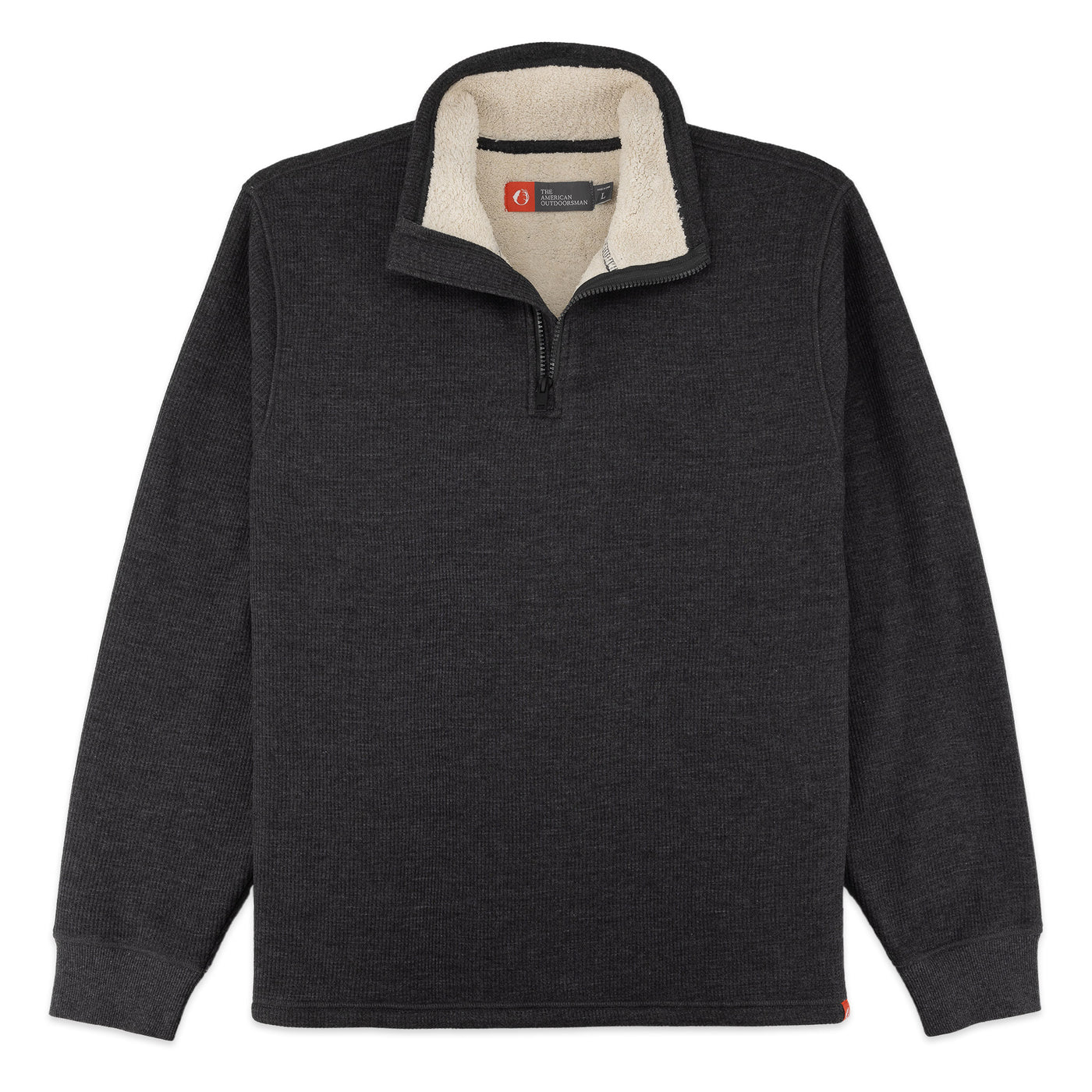 Vintage 1990s Patterned Fleece Quarter Zip Sweater / Outdoorsman