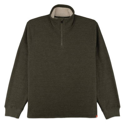 Sherpa Lined Waffle Knit Quarter-Zip Pullover