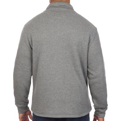 Sherpa Lined Waffle Knit Quarter-Zip Pullover