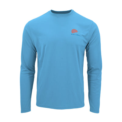 Long sleeve UPF protection 50 sun tee shirt #color_mountain-view-ethereal-blue