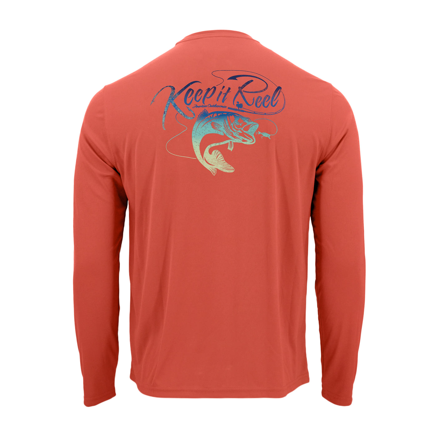 Long sleeve UPF protection 50 sun tee shirt #color_keep-it-reel-spiced-coral