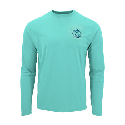 Long sleeve UPF protection 50 sun tee shirt #color_marlin-cascade