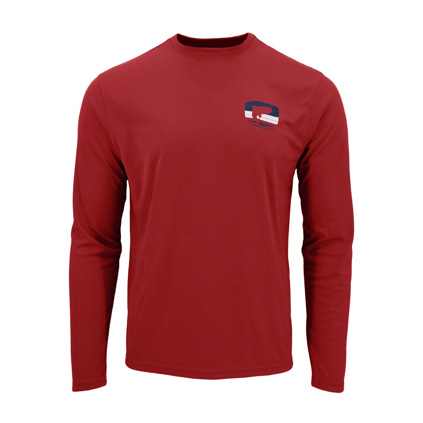 Long sleeve UPF protection 50 sun tee shirt #color_fish-flag-cardinal