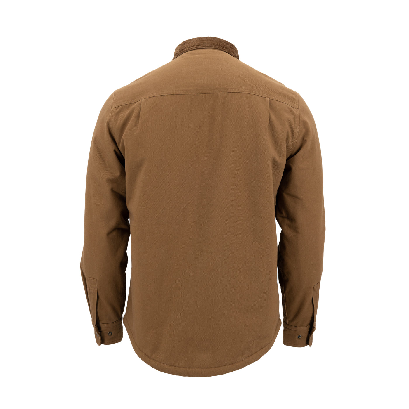 Sherpa Lined Twill Shirt Jacket with Corduroy Collar