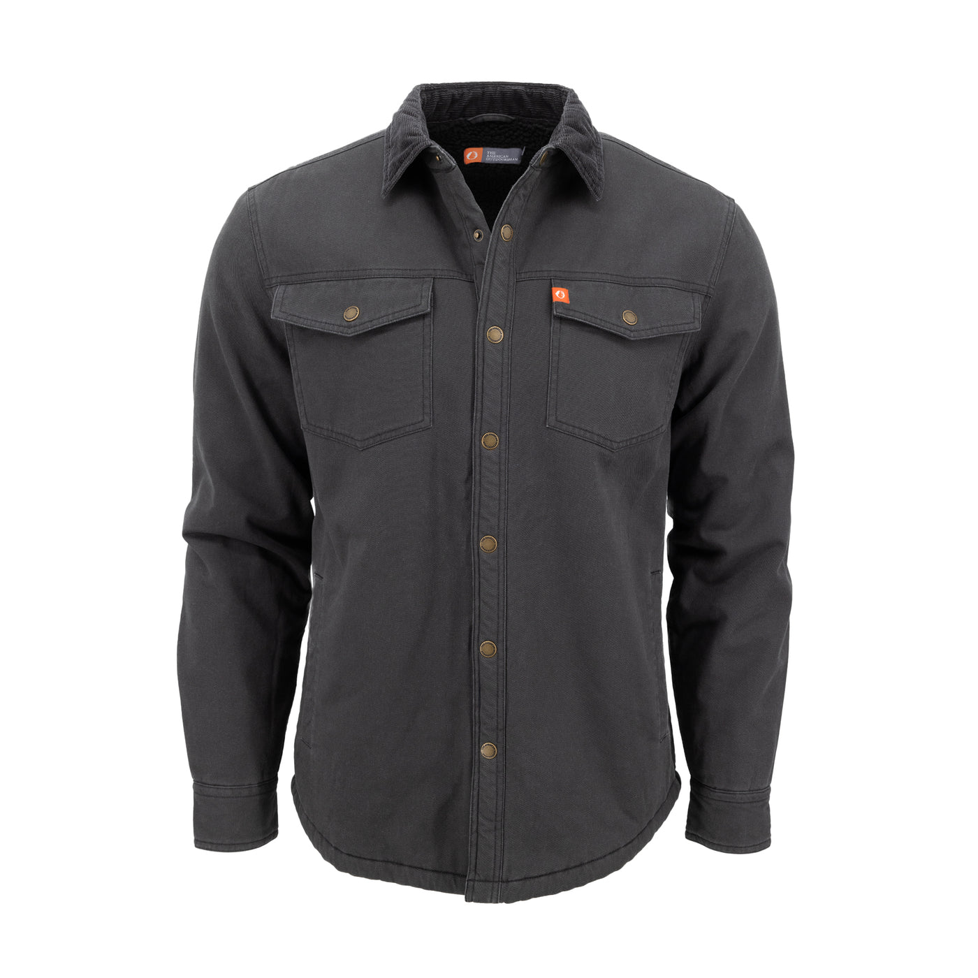 Sherpa Lined Twill Shirt Jacket with Corduroy Collar – The