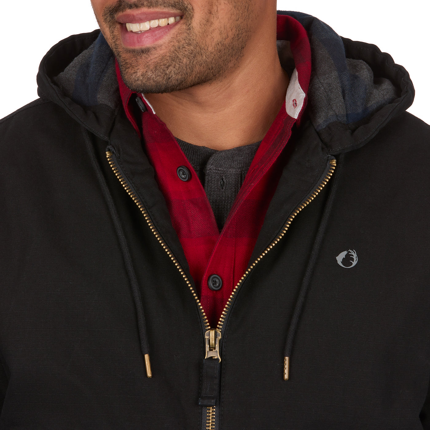 Cotton Ripstop Hooded Work Jacket