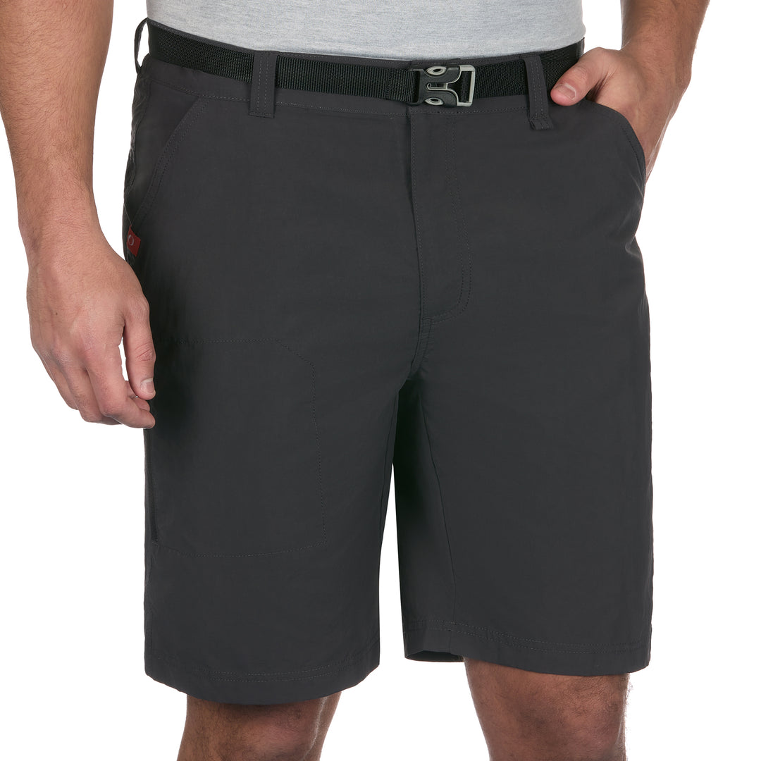 The American Outdoorsman Men's Stretch Canvas Work Shorts - Flex Waistband, 6 Pockets, Tear-Resistant