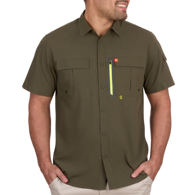 Blackfoot River Short Sleeve Fishing Shirt for lake bass ocean pier boat fishing shirt with waterproof pocket - The American Outdoorsman