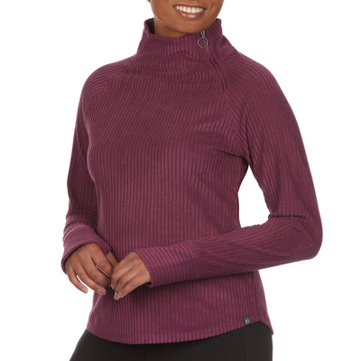 American Outdoorsman Women's Ottoman Stripe Pullover #color_crushed-violet