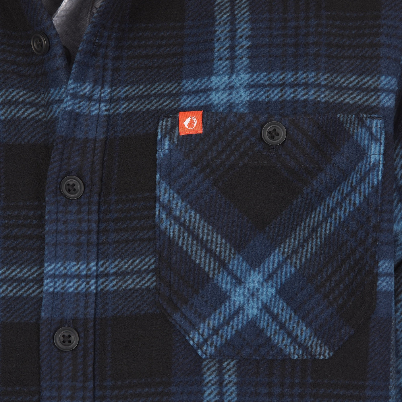 Bonded Sherpa Fleece-Lined Flannel Print Shirt Jacket from The American Outdoorsman