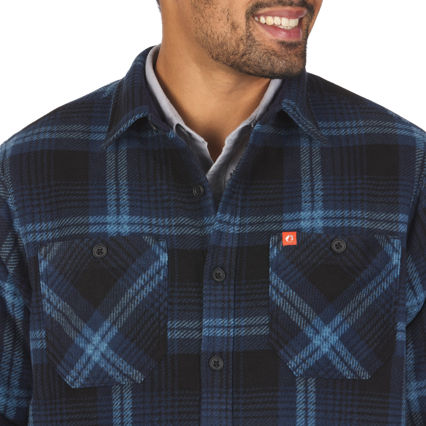 Bonded Sherpa Fleece-Lined Flannel Print Shirt Jacket from The American Outdoorsman