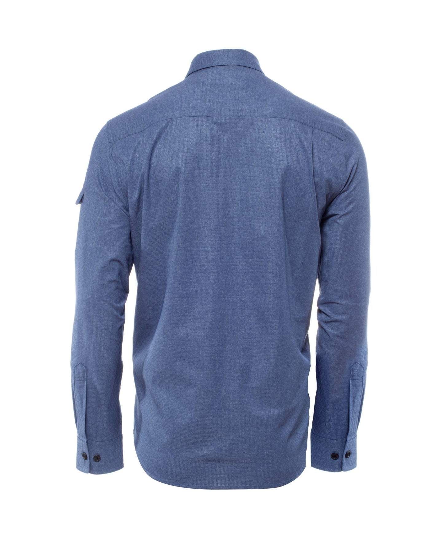 Green River Long Sleeve Quick Dry Fishing Guide Shirt - The American Outdoorsman #color_chambray-blue