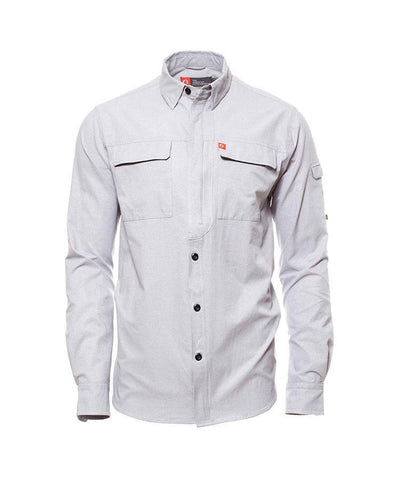 Green River Long Sleeve Quick Dry Fishing Guide Shirt - The American Outdoorsman #color_light-gray