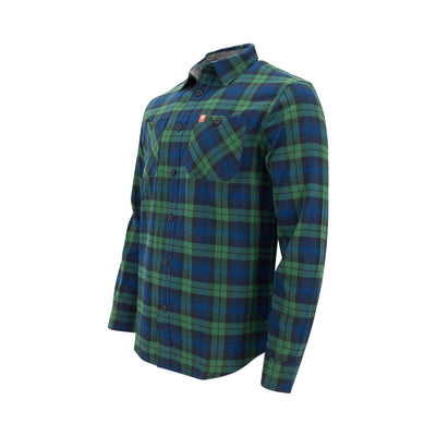 Plaid Button-Down Heavyweight Flannel Shirt - The American Outdoorsman #color_blackwatch