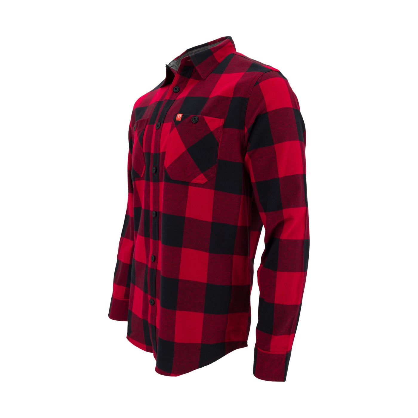 Plaid Button-Down Heavyweight Flannel Shirt - The American Outdoorsman #color_red-black