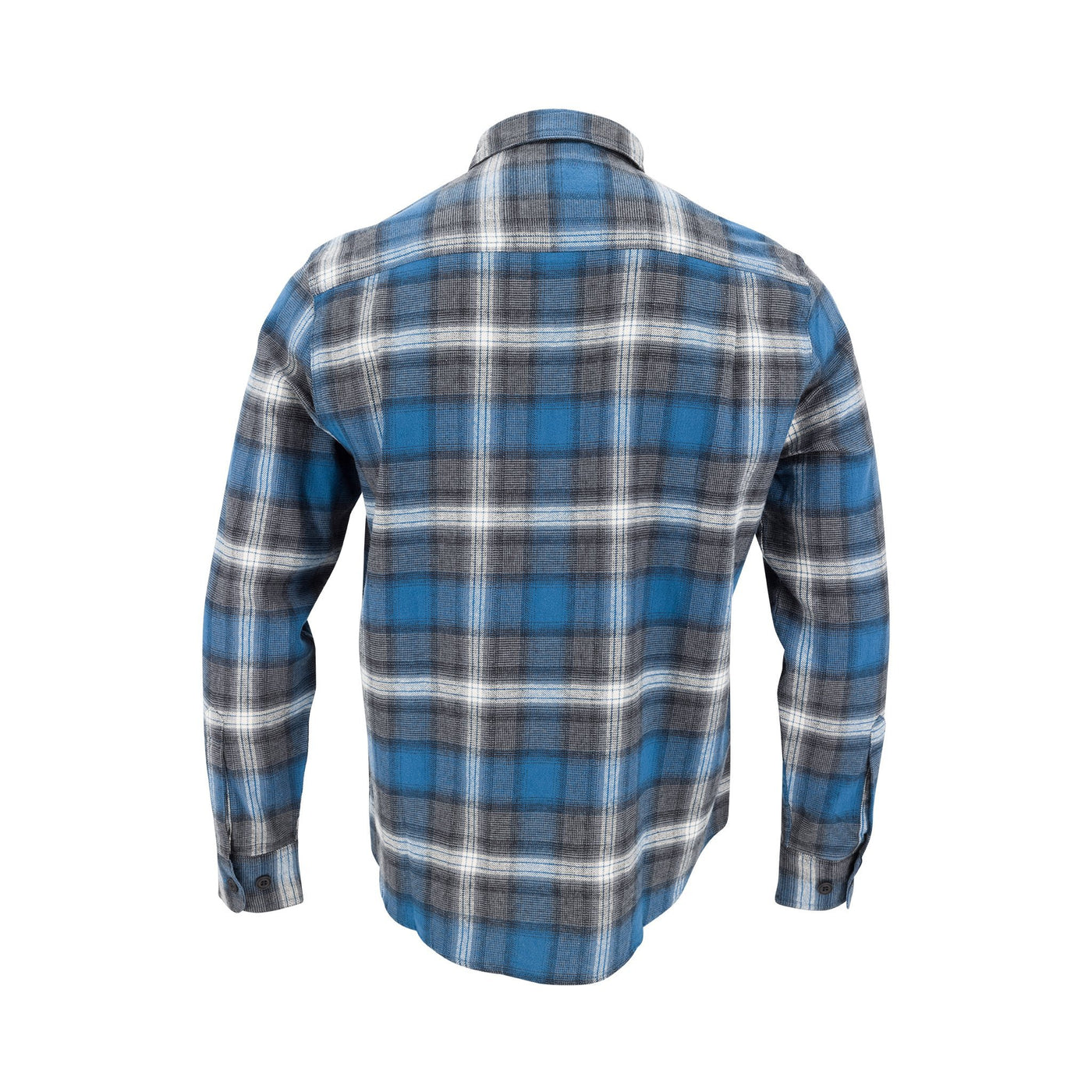 The American Outdoorsman Men's Long Sleeve Midweight Plaid Flannel Button Down Shirt (Red/Wht/Blue, Medium)