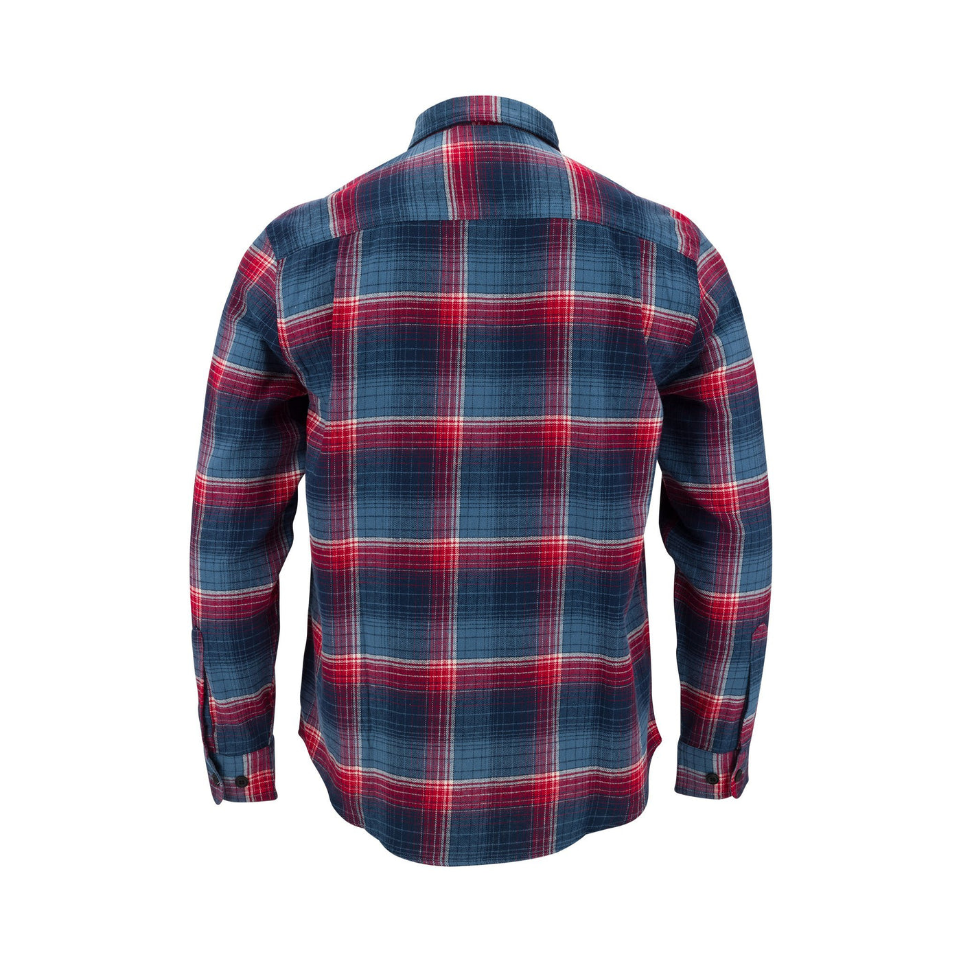 Plaid Button-Down Midweight Flannel Shirt - The American Outdoorsman #color_red-navy