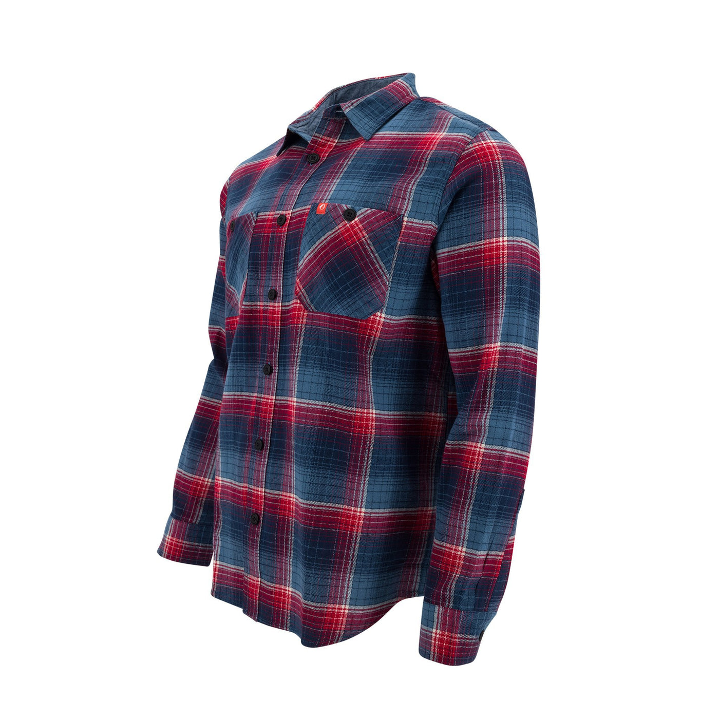 Plaid Button-Down Midweight Flannel Shirt - The American Outdoorsman #color_red-navy