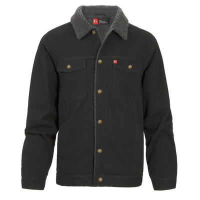 Solid Sherpa Lined Trucker Jacket - The American Outdoorsman #color_phantom