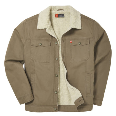 Solid Sherpa Lined Trucker Jacket - The American Outdoorsman #color_driftwood