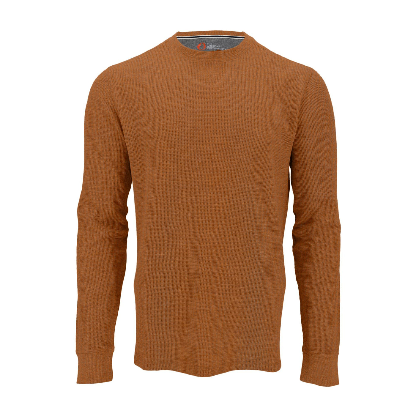 Waffle Crewneck Thermal Pullover Shirt #color_copper-heather