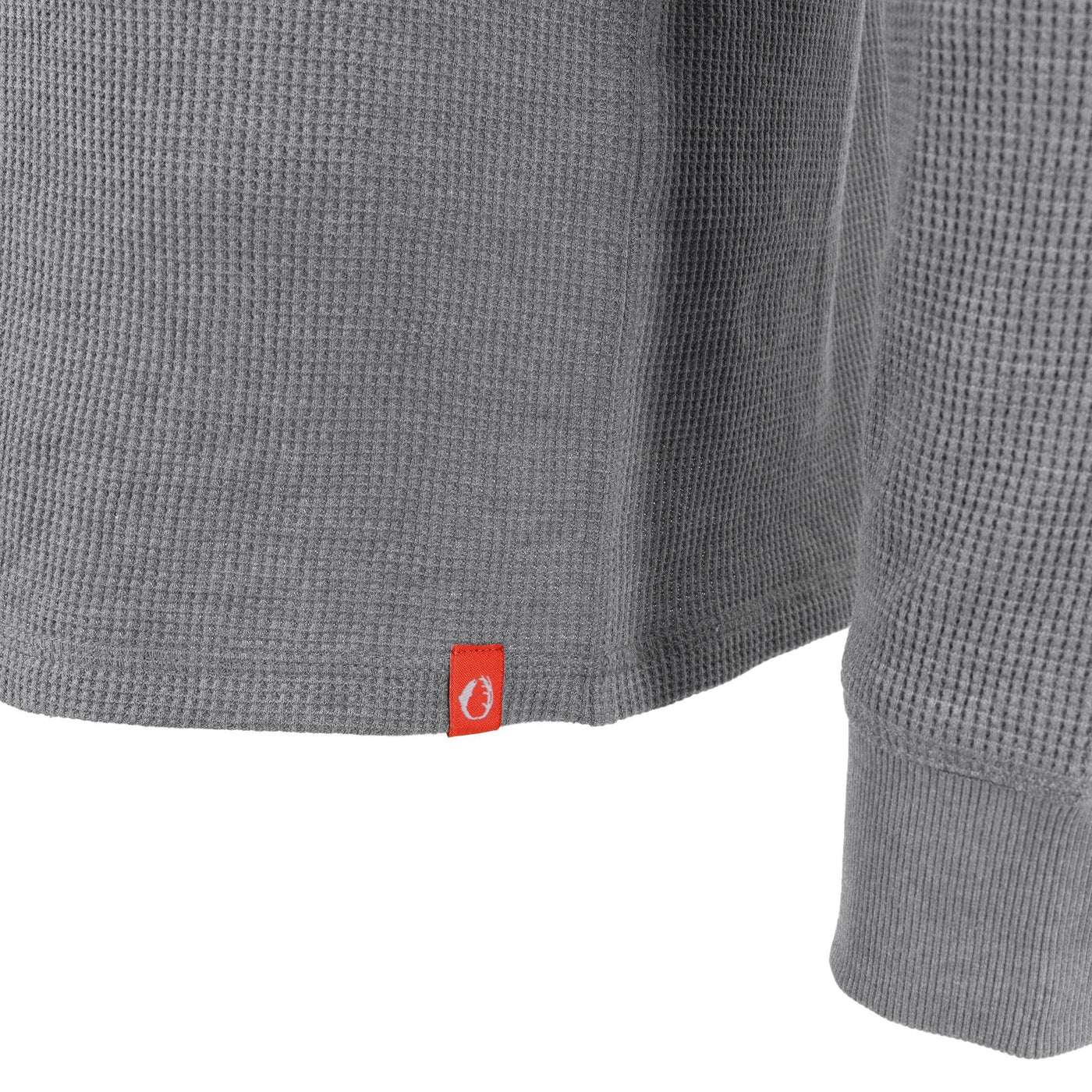 Waffle Crewneck Thermal Pullover Shirt #color_light-grey-heather