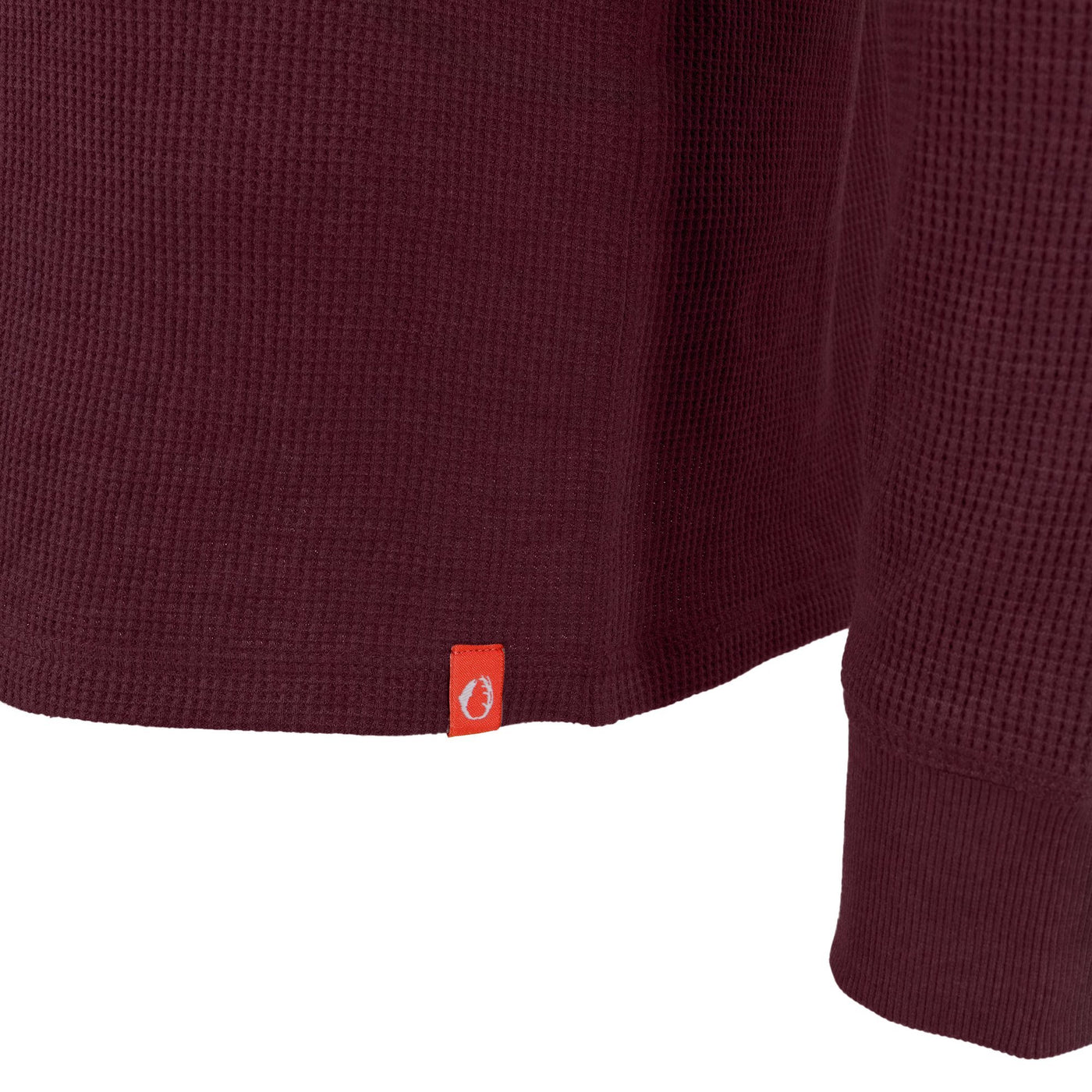 Waffle Crewneck Thermal Pullover Shirt #color_windsor-wine-heather