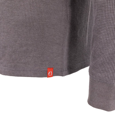 Waffle Henley Thermal With Pocket #color_charcoal-grey-heather