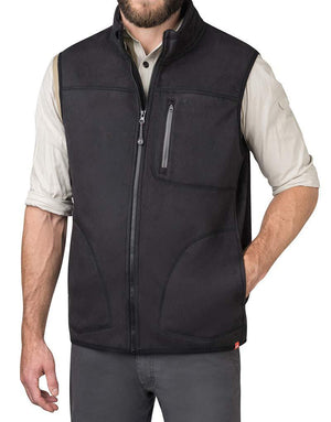 Water Repellent Bonded Fleece Full Zip Vest - The American Outdoorsman #color_black