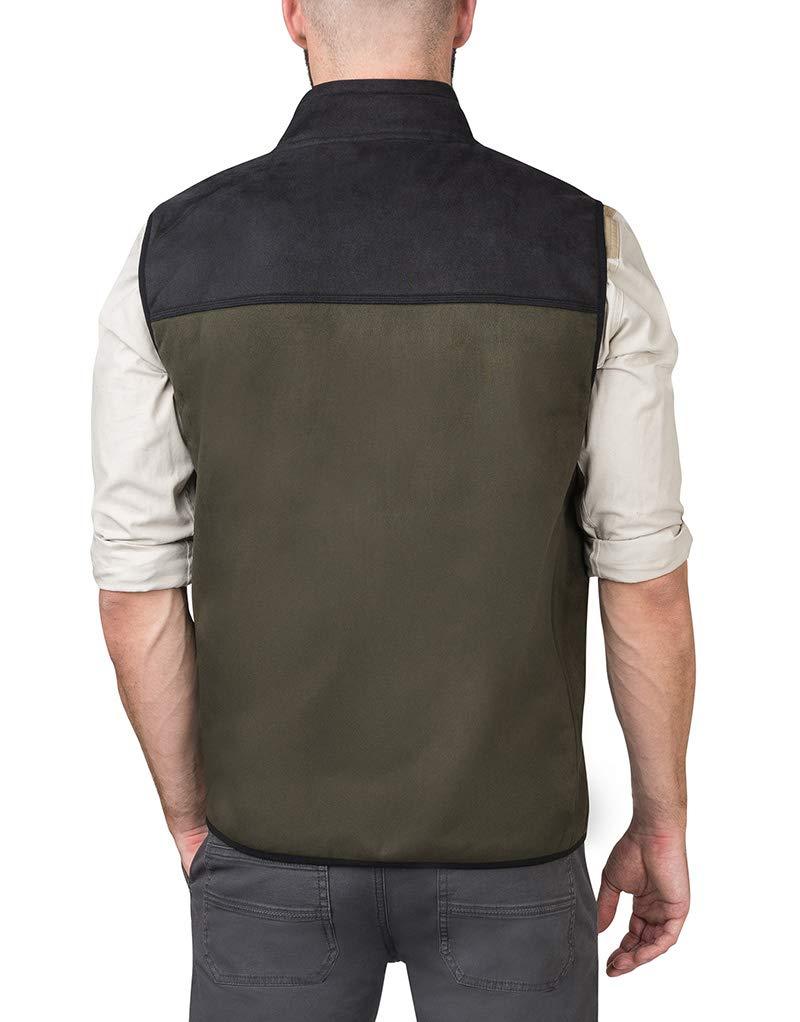 Water Repellent Bonded Fleece Full Zip Vest - The American Outdoorsman #color_olive